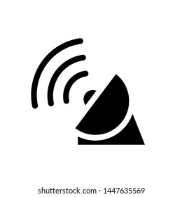 Antena icon , communication design template logo , wifi 

signal channel broadcast emblem isolated illustration , 

outline solid background white