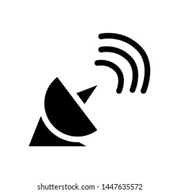 Antena icon , communication design template logo , wifi 

signal channel broadcast emblem isolated illustration , 

outline solid background white