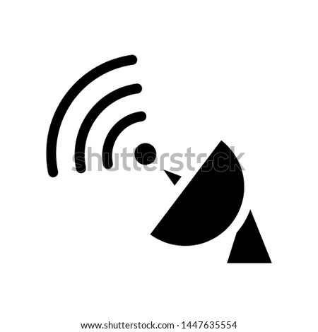 Antena icon , communication design template logo , wifi 

signal channel broadcast emblem isolated illustration , 

outline solid background white