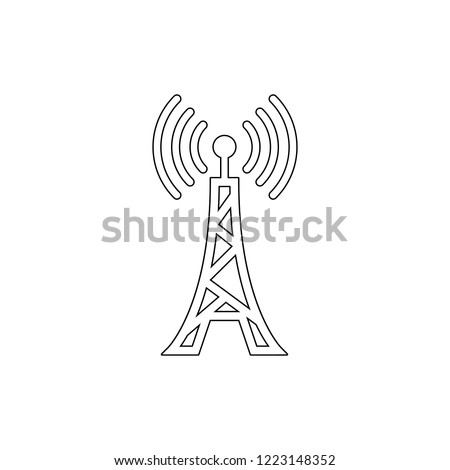 antena icon. Element of media for mobile concept and web apps illustration. Thin line icon for website design and development, app development
