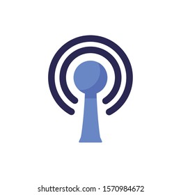 antena with wifi connection signal vector illustration design