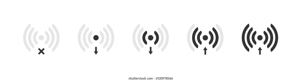 Antena WiFi. Wifi icons concept. Wireless internet sign. Simple Icons. Vector illustration