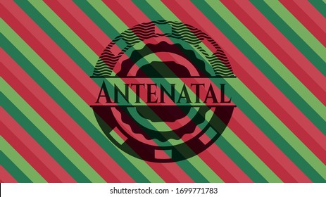 Antenatal estampilla de Navidad. Ilustración vectorial. Detallado.