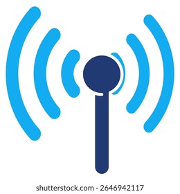 Antenna 3d icon vector style for communication user interface Dualtone style.