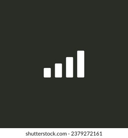 Antenna bar icon isolated on dark background. Signal symbol modern, simple, vector, icon for website design, mobile app, ui. Vector Illustration
