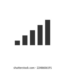 Antenna bars icon isolated on white background. Signal strength symbol modern, simple, vector, icon for website design, mobile app, ui. Vector Illustration