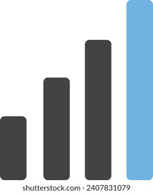 Imagen vectorial de icono de barra de antena. Adecuado para aplicaciones web móviles y medios de impresión.