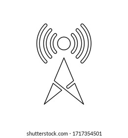 antenna black icon vector illustration
