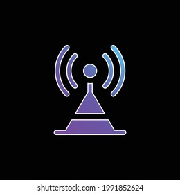 Antenna blue gradient vector icon