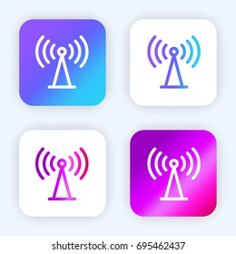 Antenna bright purple and blue gradient app icon