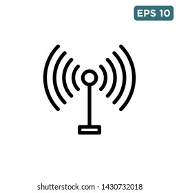 antenna - broadcast icon vector design template