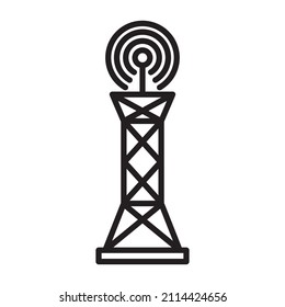 Illustration von Antennen, Broadcast, Transmitter-Symbolen für Vektordesign