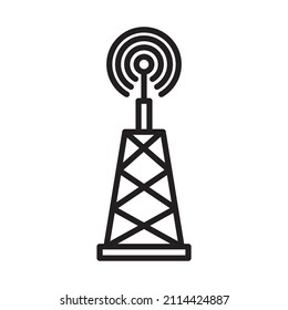 Antenna, Broadcast, Transmitter Icon Vector Design Template Illustration