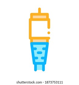 vector de icono de color del cable de antena. señal de cable de antena. ilustración de símbolo aislado