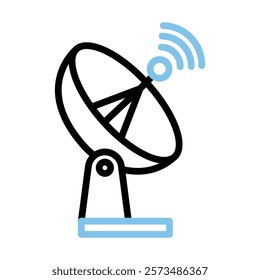 Antenna Color line icon, editable vector icon, pixel perfect, illustrator ai file