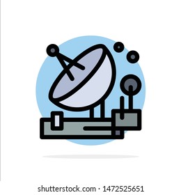 Antenna, Communication, Parabolic, Satellite, Space Abstract Circle Background Flat color Icon