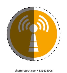 antenna communication technology icon vector illustration graphic design