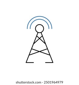 antenna concept line icon. Simple element illustration. antenna concept outline symbol design.