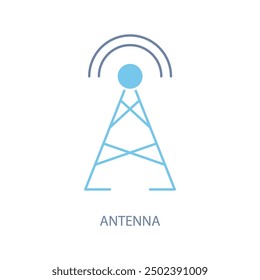 antenna concept line icon. Simple element illustration. antenna concept outline symbol design.