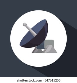 antenna concept over circle design, vector illustration 10 eps graphic.