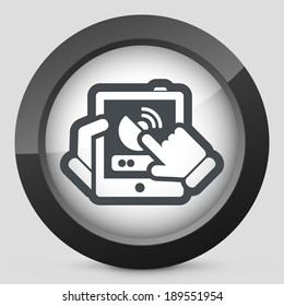 Antenna connection on tablet