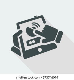Antenna connection on tablet