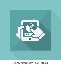 Antenna connection on tablet