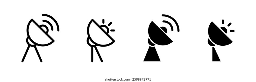 Antenna dish simple shapes. Communication signal equipment