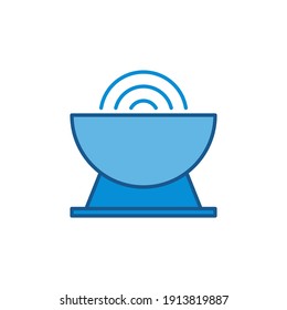 Antenna Dish vector concept colored creative icon or symbol