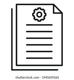 Antenna document icon. Outline Antenna document vector icon for web design isolated on white background