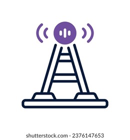 antenna dual tone icon. vector icon for your website, mobile, presentation, and logo design.