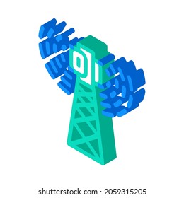 antenna electromagnetic isometric icon vector. antenna electromagnetic sign. isolated symbol illustration