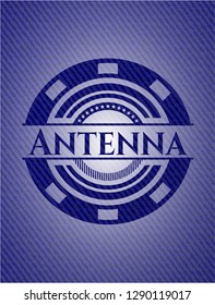 Antenna emblem with jean high quality background