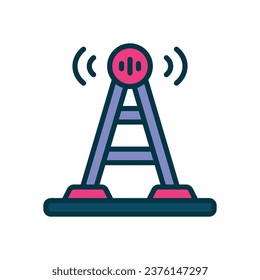 icono de color relleno de antena. icono vector para tu sitio web, móvil, presentación y diseño de logotipo.