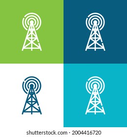 Antennenflach vier Farben minimaler Symbolsatz