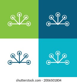 Antenna Flat four color minimal icon set