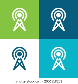 Antennenflach vier Farben minimaler Symbolsatz