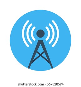 Antenna flat icon vector