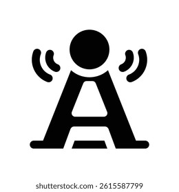 antenna glyph icon. Strong and solid vector icon for websites, mobile interfaces, presentations, and visual branding. High quality and easy to edit.