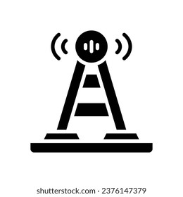 Antennenglyph-Symbol. Vektorsymbol für Ihre Website, Ihr Handy, Ihre Präsentation und Ihr Logo-Design.