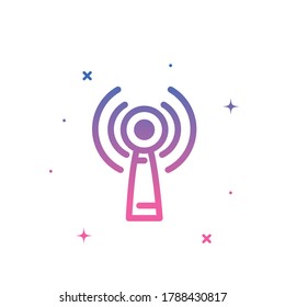 antenna gradient style icon of Space futuristic cosmos and universe theme Vector illustration