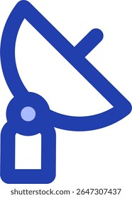 antenna icon blue style design
