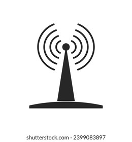 Antenna icon. Broadcast, transmitter. Vector illustration
