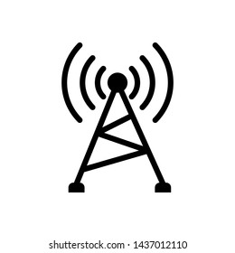 Antenna icon broadcasting design templated