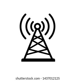Antenna icon broadcasting design templated