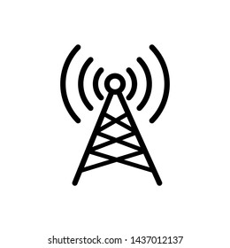 Antenna icon broadcasting design templated