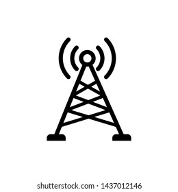 Antenna icon broadcasting design templated