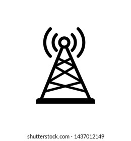 Antenna icon broadcasting design templated