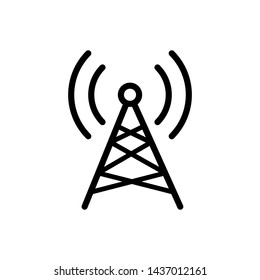 Antenna icon broadcasting design templated