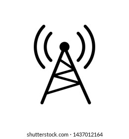 Antenna icon broadcasting design templated